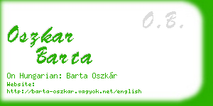 oszkar barta business card